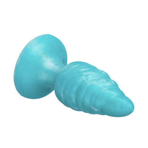 Бирюзовая анальная втулка SILEXD Fantasy Melty - 9,2 см. фото 3