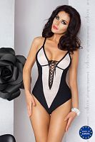 Боди в полоску с нежным кружевом и шнуровкой Larisa