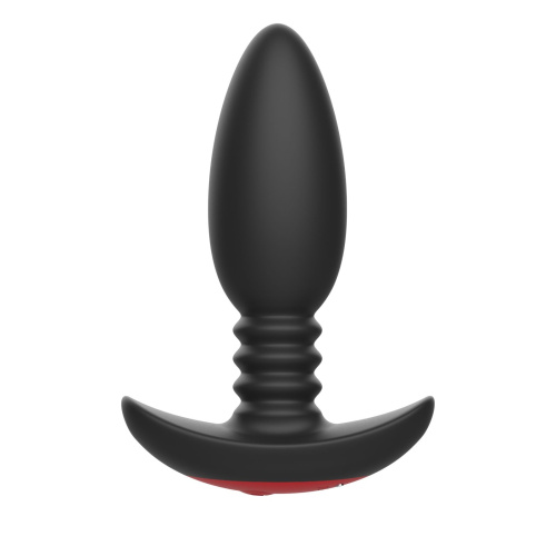 Черная анальная вибропробка Anal Vibrator с пультом ДУ - 13,5 см. фото 2