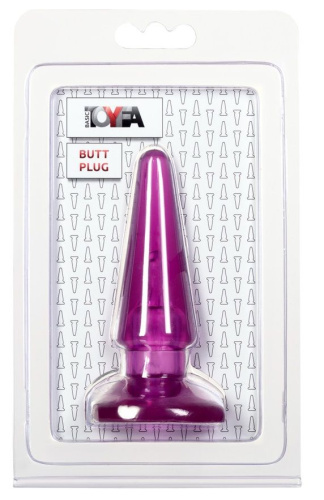 Фиолетовая анальная пробка BUTT PLUG - 9,5 см. фото 4
