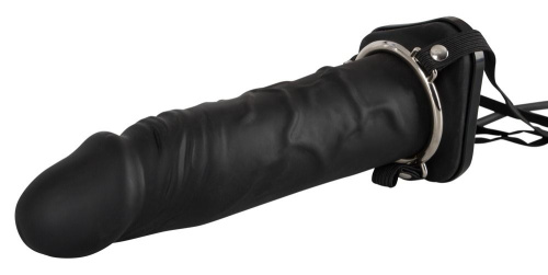 Полый страпон с эффектом увеличения Inflatable Strap-On - 18,5 см. фото 4