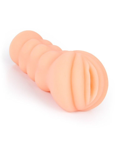 Телесный мастурбатор-вагина с эрекционными кольцами в комплекте фото 2