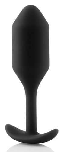 Чёрная пробка для ношения B-vibe Snug Plug 2 - 11,4 см. фото 5