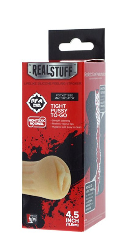 Мастурбатор-вагина REALSTUFF TIGHT PUSSY TO-GO фото 2
