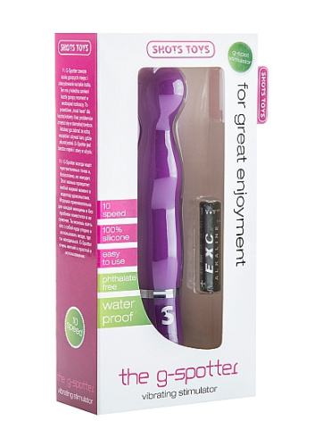 Фиолетовый вибратор с выпуклой головкойThe G-Spotter - 17,2 см. фото 2