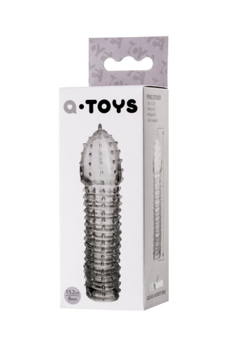 Прозрачная закрытая насадка на пенис TOYFA A-Toys - 15,2 см. фото 3