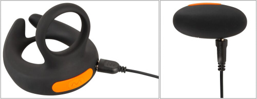 Черный вибростимулятор мошонки RC Scrotum Stimulator with Vibration фото 6