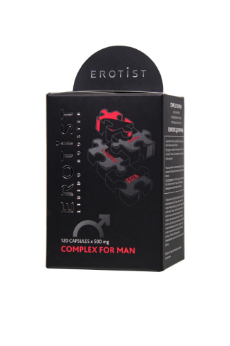 Капсулы для улучшения эректильной функции Erotist COMPLEX FOR MAN - 120 капсул (500 мг.) фото 2