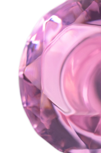 Розовая анальная втулка из стекла - 8,5 см. фото 8