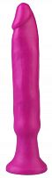 Фиолетовый анальный стимулятор без мошонки - 14 см.