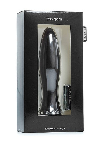 Черный вибратор-торпеда с кристалликами The Gem Black - 16,6 см. фото 2 Черный вибратор-торпеда с кристалликами The Gem Black - 16,6 см. фото 2