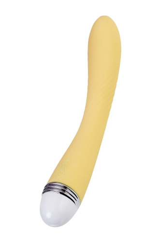 Желтый вибратор Calla - 22 см. фото 5