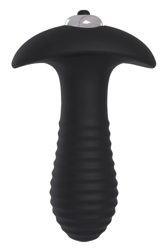 Черный анальный вибромассажер Single Speed Spiral Plug - 11 см. Черный анальный вибромассажер Single Speed Spiral Plug - 11 см.