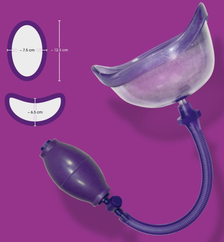 Фиолетовая вакуумная помпа Bad Kitty Vagina Sucker фото 2