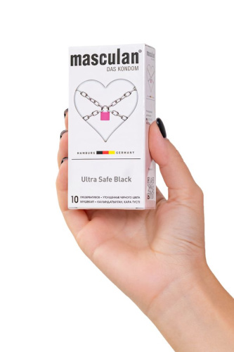 Ультрапрочные презервативы Masculan Ultra Safe Black - 10 шт. фото 4