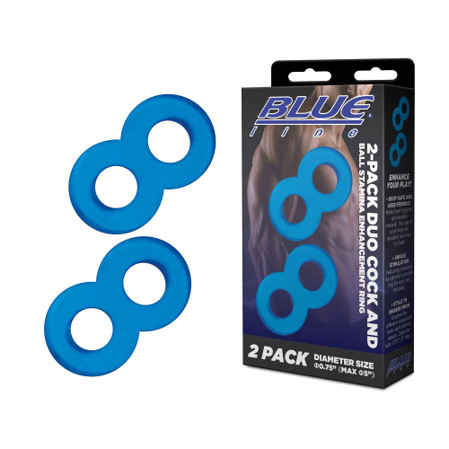 Комплект из 2 эрекционных колец-восьмерок 2-Pack Duo Cock And Ball Stamina Enhancement Ring фото 3