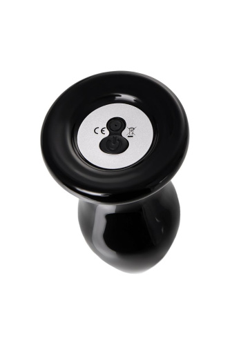 Черная стеклянная вибровтулка - 10,5 см. фото 5