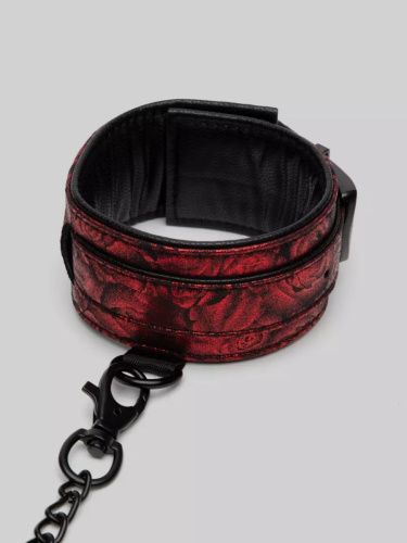 Красно-черные оковы Reversible Faux Leather Ankle Cuffs фото 2