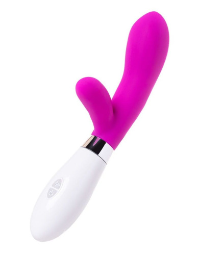 Розовый силиконовый вибратор с клиторальным стимулятором A-Toys Mady - 20,4 см. фото 2
