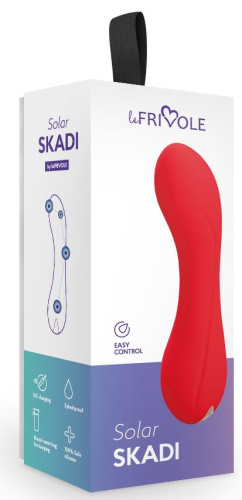 Красный мини-вибратор Skadi - 11,7 см. фото 3