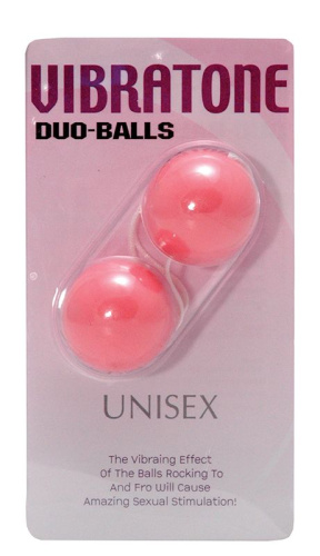 Розовые вагинальные шарики Vibratone DUO-BALLS фото 2
