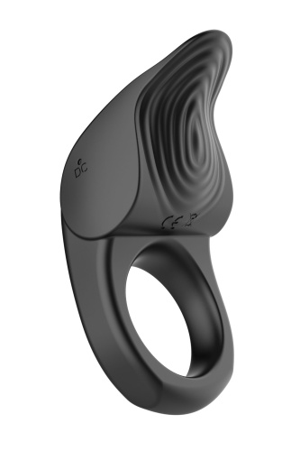 Черное эрекционное виброкольцо Vibro Lust Ring фото 2