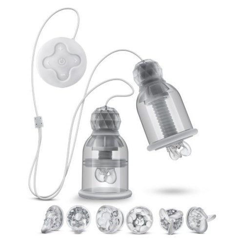 Прозрачные вибронасадки на соски со сменными колпачками Titillator фото 3 Прозрачные вибронасадки на соски со сменными колпачками Titillator фото 3