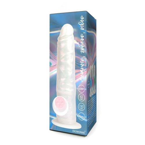Белый вибратор-реалистик со световыми эффектами - 20,5 см. фото 3