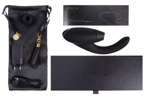 Чёрный стимулятор 2-в-1 для женщин Womanizer InsideOut фото 6