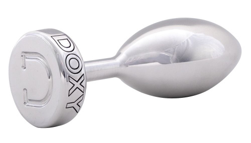 Серебристая анальная втулка Doxy Smooth Butt Plug - 10,5 см. фото 2