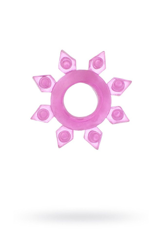 Розовое гелевое эрекционное кольцо-звезда фото 2