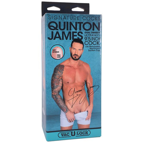 Телесный фаллоимитатор на съемной присоске Quinton James Signature Cocks - 24,1 см. фото 3