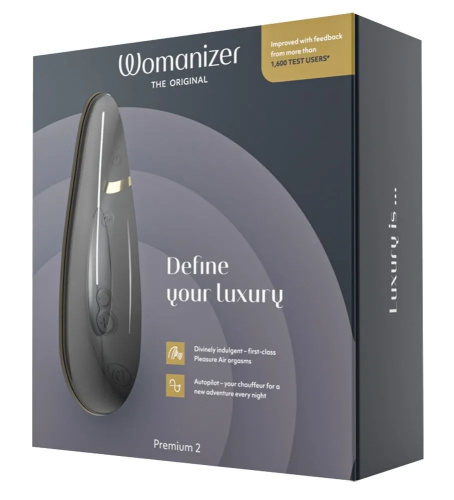 Черный клиторальный стимулятор Womanizer Premium 2 фото 6