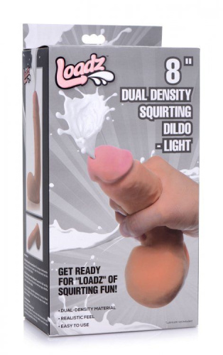 Телесный фаллоимитатор Squirting Dildo - 21,6 см. фото 4