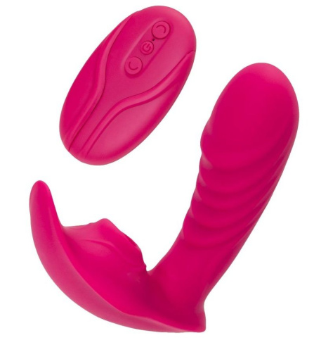 Ярко-розовый стимулятор точки G с вакуум-волновой стимуляцией Shani фото 5