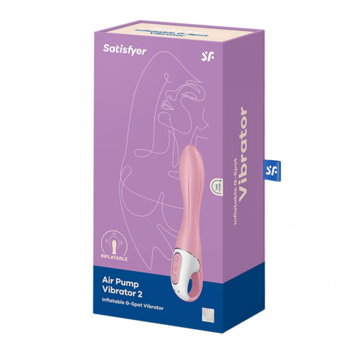 Розовый вибромассажер с функцией расширения Air Pump Vibrator 2 - 20,9 см. фото 2