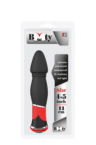 Чёрный анальный стимулятор с вибрацией BOOTYFUL CONED VIBE BLACK фото 2