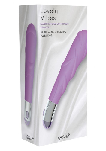 Фиолетовый ребристый вибратор Lovely Vibes Laced - 18,5 см. фото 3 Фиолетовый ребристый вибратор Lovely Vibes Laced - 18,5 см. фото 3