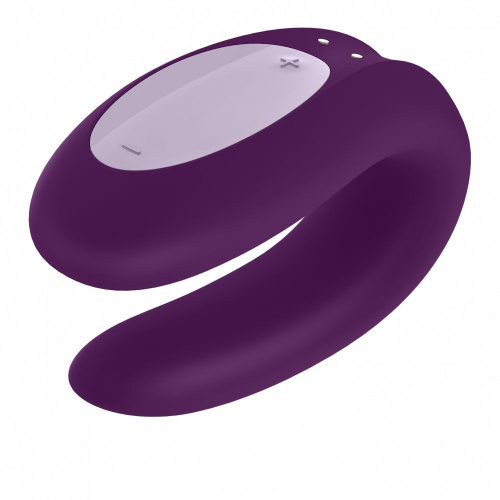 Фиолетовый вибратор для пар Double Joy с управлением через приложение фото 2