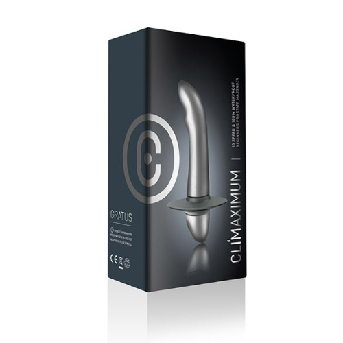 Серый массажер простаты Climaximum Gratus - 10 см. фото 4