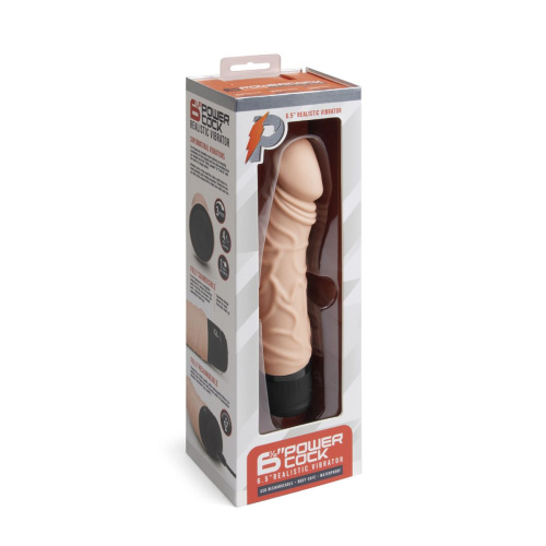 Телесный вибратор-реалистик 6.5  Girthy Realistic Vibrator - 19 см. фото 4