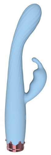 Голубой вибратор-кролик - 17,8 см. Голубой вибратор-кролик - 17,8 см.