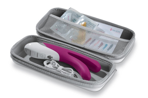 Двойной лиловый вибратор Mystim Bon Aparte - 25 см. фото 4 Двойной лиловый вибратор Mystim Bon Aparte - 25 см. фото 4