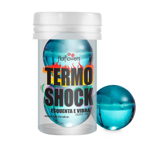 Интимный гель Termo Shock Hot Ball с разогревающе-покалывающим эффектом (2 шарика по 3 гр.) фото 2