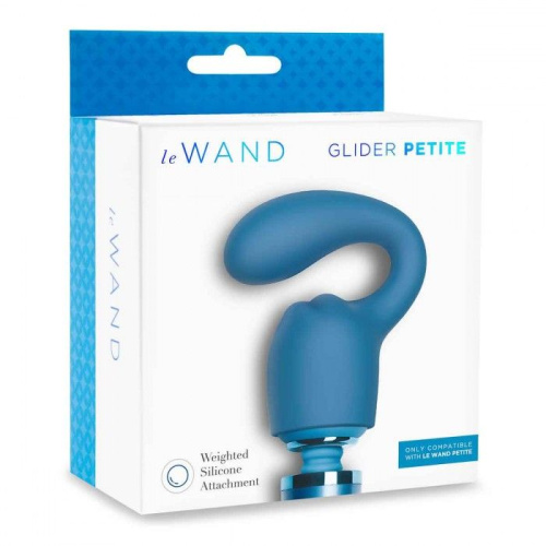 Синяя насадка Glider для вибратора Le Wand Petite фото 6