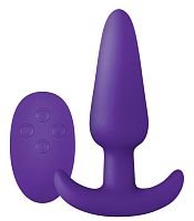 Фиолетовая анальная вибропробка с пультом ДУ Luxe Zenith Wireless Plug - 9,9 см.