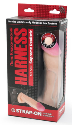 Податливый фаллос на трусиках Harness - 20,5 см. фото 3