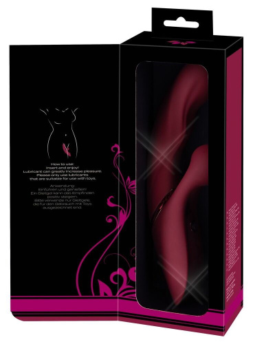 Малиновый вибратор-кролик с функцией постукивания 2 Function Rabbit Vibrator - 22,3 см. фото 3