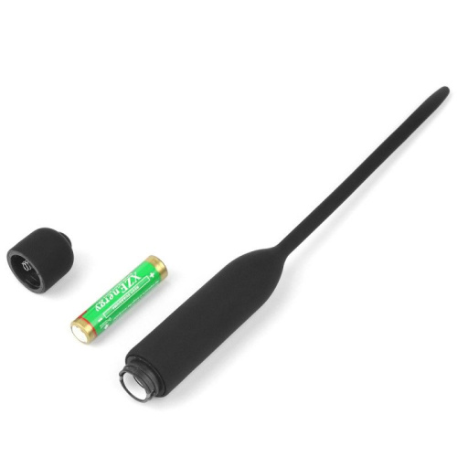 Черный уретральный виброплаг Silicone Vibrating Urethral Dilator - 21 см. фото 3 Черный уретральный виброплаг Silicone Vibrating Urethral Dilator - 21 см. фото 3