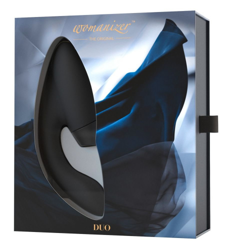 Чёрный стимулятор Womanizer DUO с вагинальным отростком фото 5